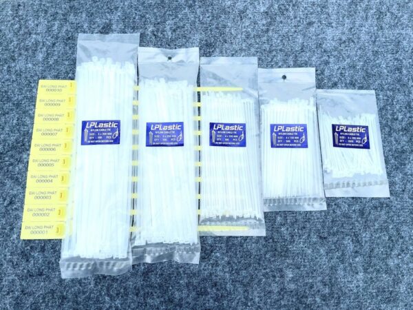 Dây rút nhựa 30cm màu trắng chất lượng cao Đại Long Phát dùng trong công nghiệp và xây dựng
